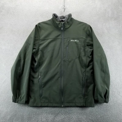 Eddie Bauer Jacket Mens M Green Stratify 2.0 Soft Shell Full Zip Fleece Lined - Image 1 of 4