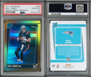 2021 Donruss Mac Jones Press Proof Premium Rookie Card RC #255 PSA 10 Patriots - Picture 1 of 1
