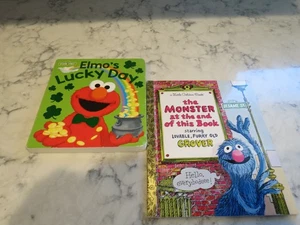 Sesame street Elmo's Lucky Day & Golden Book the monster at the end of this book - Picture 1 of 3