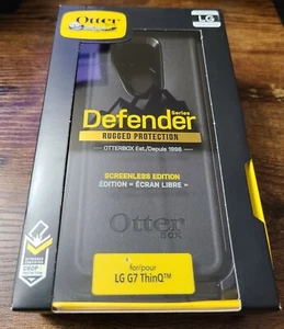 OtterBox LG G7 ThinQ Defender Case - Black, Belt Clip/Holster, NEW - Photo 1 sur 3