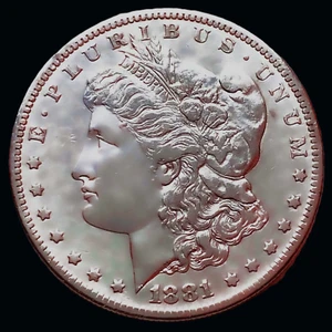 1881-O AU MORGAN SILVER DOLLAR US $1 COIN ***Nice Bright Dollar*** - Picture 1 of 2