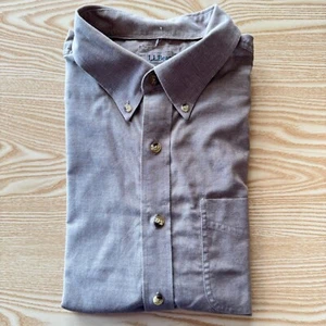 L.L.Bean Large Shirt Mens Brown 25" Pit-to-Pit Designer Short Sleeve Trim Fit - Picture 1 of 9