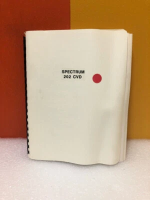 Spectrum Model 202 CVD Instruction Manual - Image 1 of 2