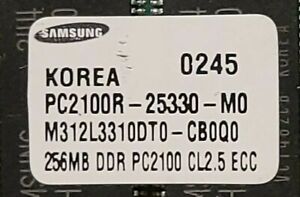 Dell OptiPlex Samsung 256MB DDR M368L3223DTL-CB0 PC2100U-25330-A0 