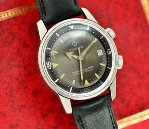Vintag 60' CANDINO 20 Submarine Automatic Diver Watch- Steel 36mm Case- Tropical - Picture 1 of 11