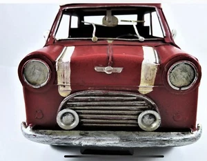 Decorative Metal Red Car Mini Cooper British Flag - Picture 1 of 4