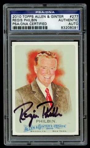 Regis Philbin #277 signed autograph auto 2010 Topps Allen & Ginter PSA Slabbed Cover