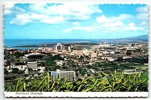 Downtown Honolulu Chrome Postcard Oahu Hawaii UNP - Picture 1 of 2