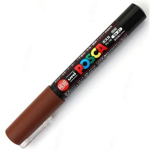 Uni Posca PC1M.21 Lackmarker auf Wasserbasis, extra feine Spitze, braun - Bild 1 von 1