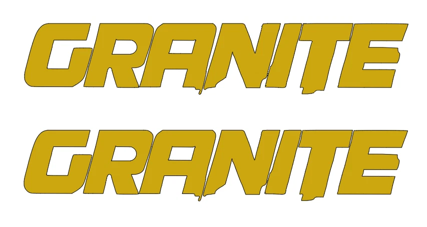 Arrma GRANITE DIE-CUT Decal Sticker ( 2 PCS ) Offroad RC Truck NEW - Image 1 of 1