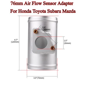 76mm Air Flow Sensor Adapter Intake Meter Mount Base For Honda Toyota Mazda - Picture 1 of 7