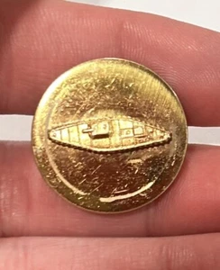 WW II Insignia Button US TANK CORPS MILITARY ARMY MEDAL PIN RARE Circa 1910 - Picture 1 of 6