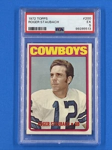 1972 Topps Roger Staubach RC #200 PSA 5 Cowboys HOF Rookie Legend New Slab NFL - Picture 1 of 10
