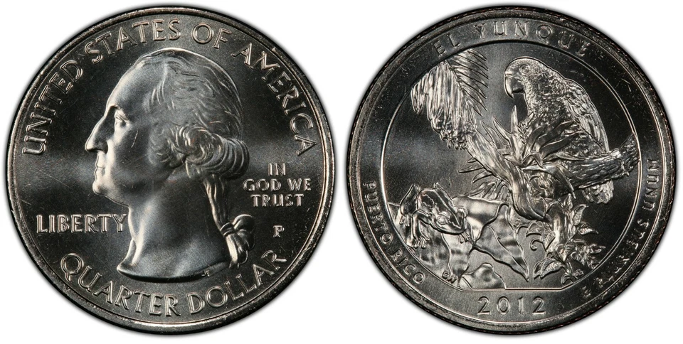 2012-P El Yunque Puerto Rico National Parks NP 25C Quarter Philadelphia NPP11 - Image 1 of 1