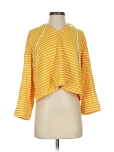 Ann Taylor LOFT Outlet Women Yellow Pullover Hoodie S - Picture 1 of 4