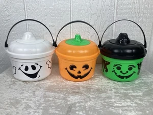 De colección 1992 McDonalds Happy Meal Halloween Boo Buckets Fantasma Bruja Calabaza Juego de 3 - Imagen 1 de 20