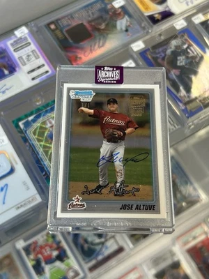 2025 Topps Archives Signature Jose Altuve 2010 Bowman Chrome First 1st Auto- 1/1 - Image 1 of 2