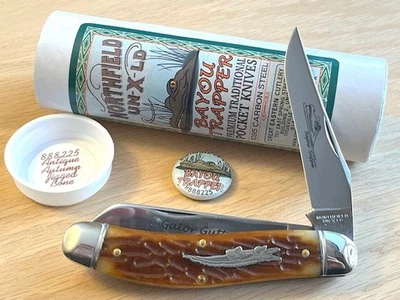 Great Eastern Cutlery GEC #88 Northfield UN-X-LD Bayou Trapper Jigged Bone Foto 1 de 4