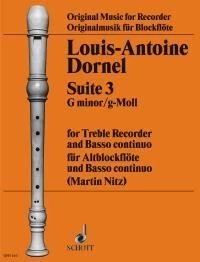 Suite III G minor Louis-Antoine Dornel Book [Softcover] Treble Recorder and Bass - Image 1 of 3