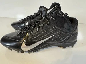 Nike Alpha Pro TD Mid Football Cleats Black Silver Size 12 579636-002 - Picture 1 of 12