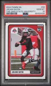PSA 10 Julian Sayin 2024 Panini College Football NIL Instant Ohio State Buckeye - Picture 1 of 3