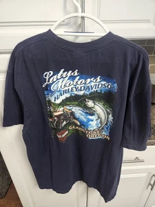Harley Davidson Latus Motors Gladstone Oregon Shirt Size XL Fishing - Picture 1 of 9