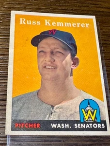 1958 Topps #137 Russ Kemmerer Washington Senators - fast neuwertig - kostenloser Versand - Bild 1 von 2