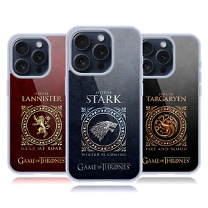 OFFICIAL HBO GAME OF THRONES METALLIC SIGILS GEL CASE FOR APPLE iPHONE PHONES - Picture 1 of 10