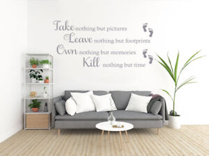 Take Nothing But Pictures Wall Art Sticker, Vinyl Transfer, PVC, Quotes