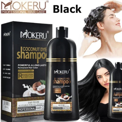 Mokeru Hair Dye Shampoo Natural Herbal Permanent Instant Dye Hair Color Shampoo