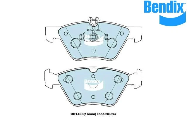Pastilla de freno Bendix FT EURO para Mercedes-Benz Clase E 96-97 E 280 DB1403 EURO+ Foto 1 de 1