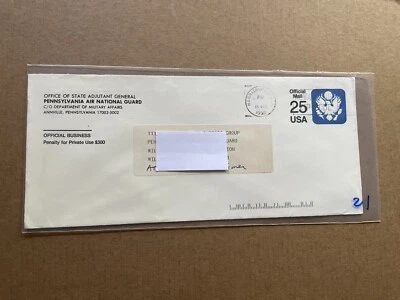 US 1990 Official Stationery (21) #UO77 +Slogan Machine CXL +25C Rate +08/15/1990 - Image 1 of 3