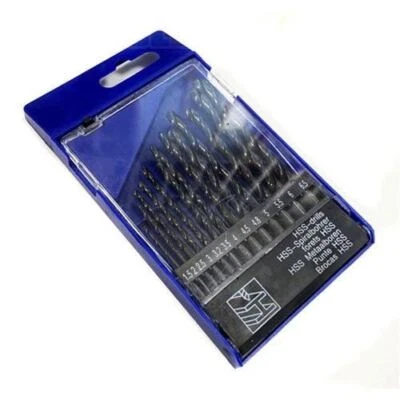 13Pc Hss Precision Drill Bit Set Spiral Shank 1.5Mm - 6.5Mm Bits Wood Metal PT