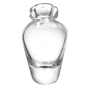 Clear Heavy Thick Glass Ginger Style Jar Vase 6” - Picture 1 of 4
