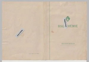 Bernburg BSG Chemie Skt. Kegeln Fest 10J. Best. Hotel Kugel m. Speisefolge 1960 - Bild 1 von 2
