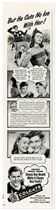 Anuncio impreso Colgate crema dental Él corta sin hielo vintage 1947 anuncio de 1/4 página - Imagen 1 de 4