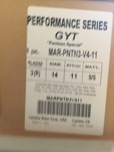 Yamaha Outboard Pontoon Boat Propeller MAR-PNTN3-V4-11 - Picture 1 of 1