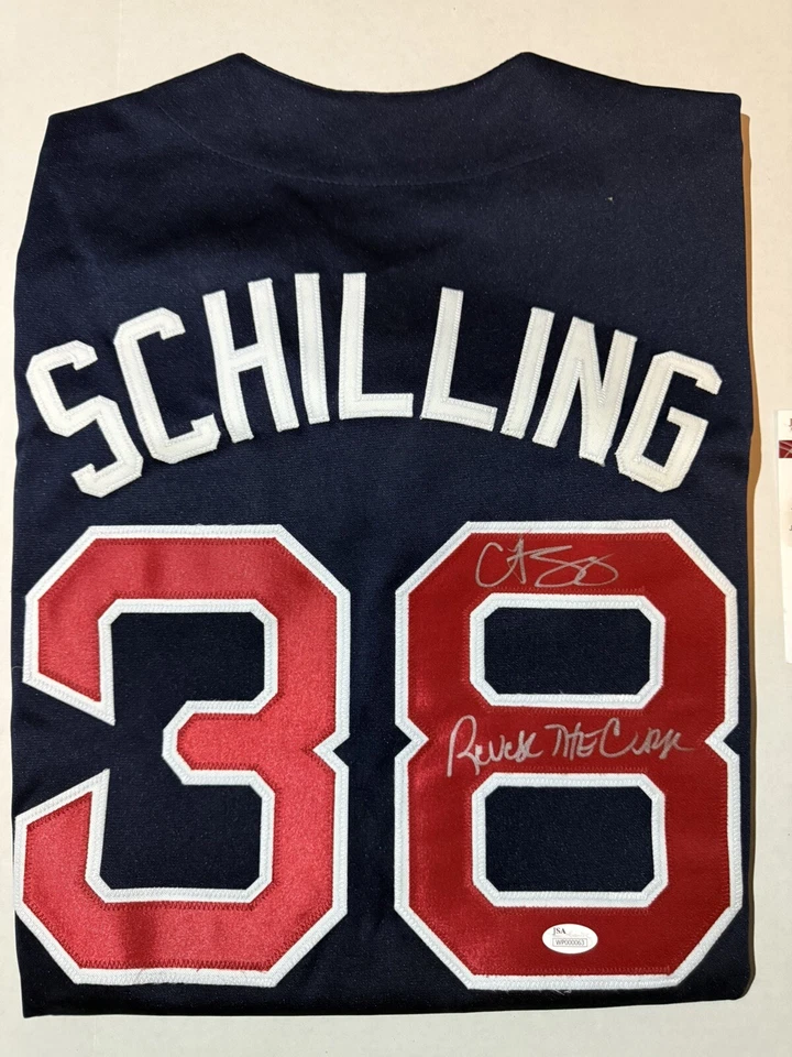 Curt Schilling Signed Jersey With inscription JSA - Image 1 of 4