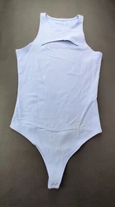 Abercrombie & Fitch Wmn's Medium Lavender Soft Crew Neck Tank Bodysuit New - Picture 1 of 8