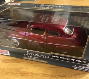 1:24 Scale 1949 Mercury Coupe Burgundy American Classics Motor Max Diecast NIB - Picture 1 of 5