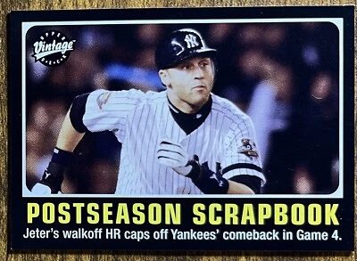 2002 Upper Deck Vintage Postseason Scrapbook #297 Derek Jeter New York Yankees - Image 1 of 2