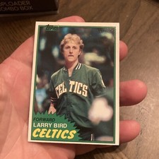 1981 ￼Topps Larry Bird Card  #4 1st Individual Rookie Card