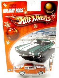 Hot Wheels '70 Chevelle SS 2005 aste natalizie nuove rosse 1:64 - Foto 1 di 3