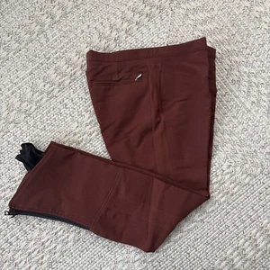 Roffe Skiwear Brown Vintage Size 34 Regular Snow Pants Zipper Bottom Pockets USA - Picture 1 of 9