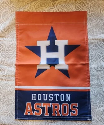 Houston Astros 12X18 Inch Double Sided MLB Baseball Garden Flag  - Image 1 of 3