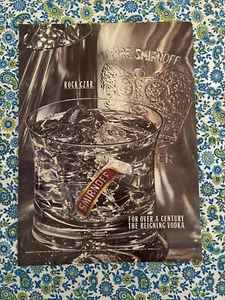 Vintage 1989 Smirnoff Vodka Print Ad The Reigning Vodka Rock Czar - Bild 1 von 7