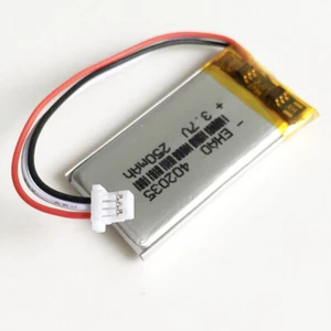 3.7v 402035 250mAh Lipo Li Polymer Battery JST 3pin 1.0 1.25 1.5 2.0 2.54 Plug - Picture 1 of 16