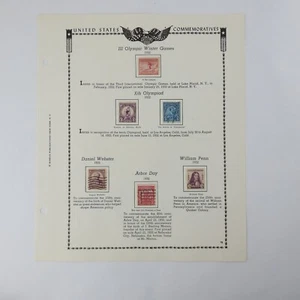 Francobollo Vintage Commemorativo USA Minkus Pg 79 Olimpiadi 1932 Arbor Day Penn - Foto 1 di 3