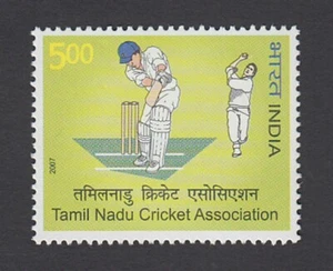 India 2007 Tamil Nadu Cricket Association Sports stamp 1v MNH - Picture 1 of 2