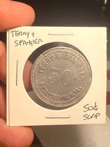 Terry and Spangler 50 Cent Lumber Scrip - Imagen 1 de 2